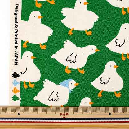 [Quantity from 5] Fabric "Oxford Gyugyu Animal Duck Green SP6513-1D”
