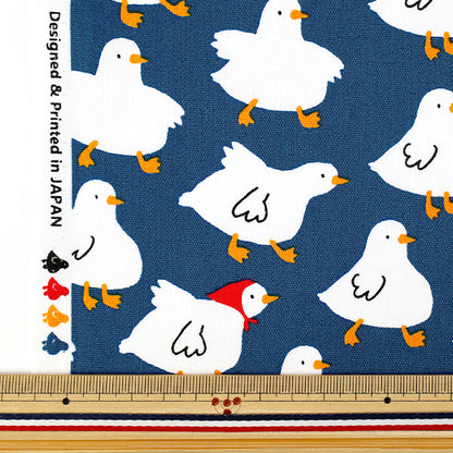 [Quantity from 5] Fabric "Oxford Gyugyu Animal Duck Navy SP6513-1E”