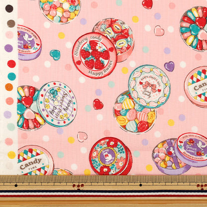 [Quantité à partir de 5] Tissu "siège Dear Little World Candy Dot Pink LW2120-12B" Quilt Gate Quilt Gate