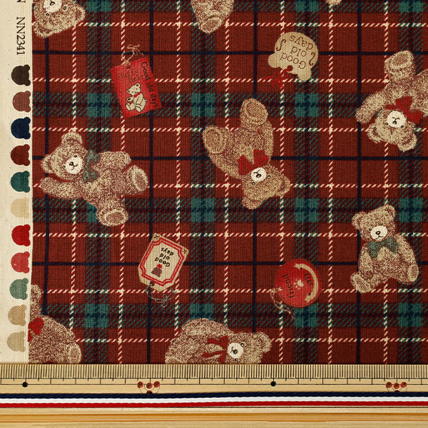[Quantity from 5] Fabric "Sheeting UN/NO Good old days Red NN2341-11D”
