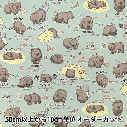 [Quantity from 5] Fabric "Oxford Wombat 2 Mint AP65905-1B”