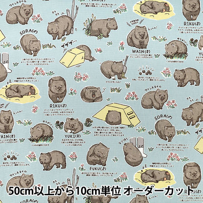 【数量5から】 生地 『オックス ウォンバット2 ブルー AP65905-1E』