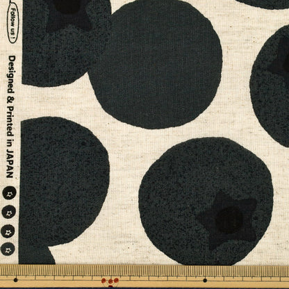 [Cantidad desde 5] Tela "lino de algodonláminas Negro Arándano AP65204-1B”