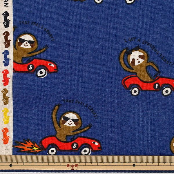[Quantity from 5] Fabric "cotton linenSheeting Sloth Navy AP65204-2E”