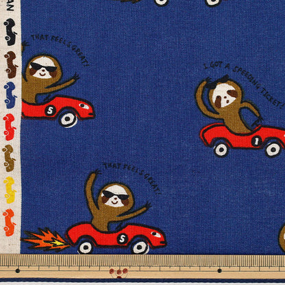 [Quantity from 5] Fabric "cotton linenSheeting Sloth Navy AP65204-2E”