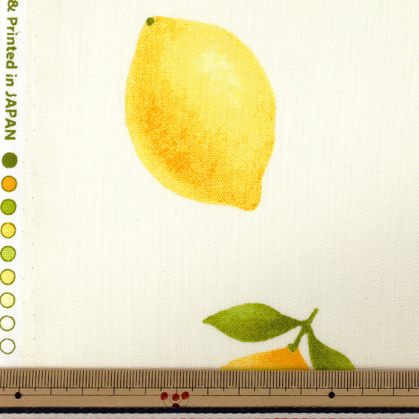[Quantità da 5] Tessuto "Oxford Motivo frutta limone avorio SP2650-3A”