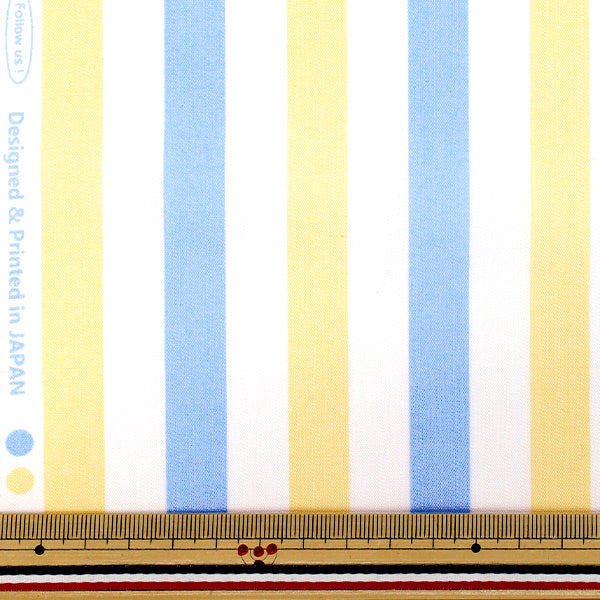 [Quantité à partir de 5] Tissu "Saxophone à larges rayures amusantes x crème SP6400-F »