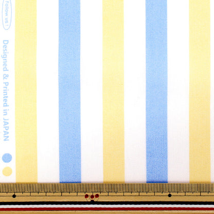 [Quantité à partir de 5] Tissu "Saxophone à larges rayures amusantes x crème SP6400-F »