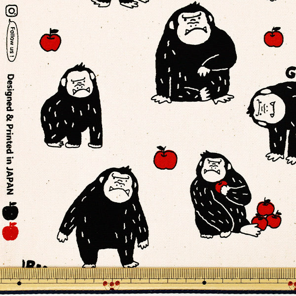 [Quantità da 5] Tessuto "Oxford Packit Animale Gorilla Avorio AP65901-2A”