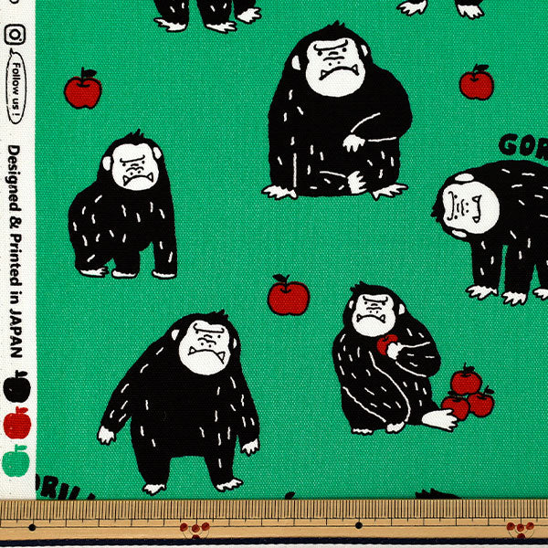 [Quantity from 5] Fabric "Oxford Packit Animal Gorilla Green AP65901-2E”