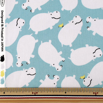 [Quantità da 5] Tessuto "Oxford Gyugyu Animale Ippopotamo Sassofono SP6513-2C”