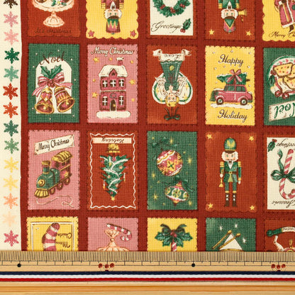 [Anzahl ab 5] Stoff "leinwandbindung UN/NO Holiday Magic NN2344-F“