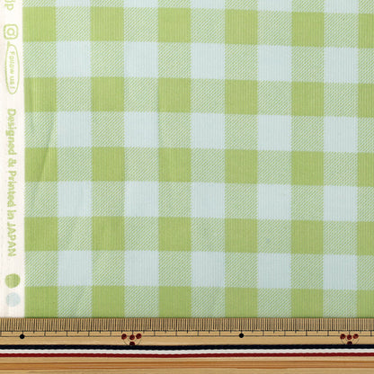 [Anzahl ab 5] Stoff "Kord „Candy Color Check Hellblau x Kimidori AP65801-2D“