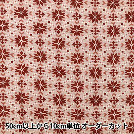 [Ab Menge 5] Stoff "leinwandbindungBrushed Snowy Nordic Snowflake Pink AP65201-1A''