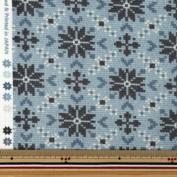 [À partir de la quantité 5] Tissu "siègeSaxophone flocon de neige nordique enneigé brossé AP65201-1B''