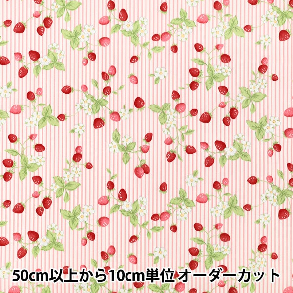 [5 件起] 织物 "Broad 志摩草莓粉色 KTS7220-A" COTTON KOBAYASHI