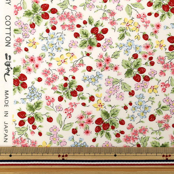 [From quantity 5] Fabric "Broad Strawberry Garden Pink KTS7215-A" COTTON KOBAYASHI