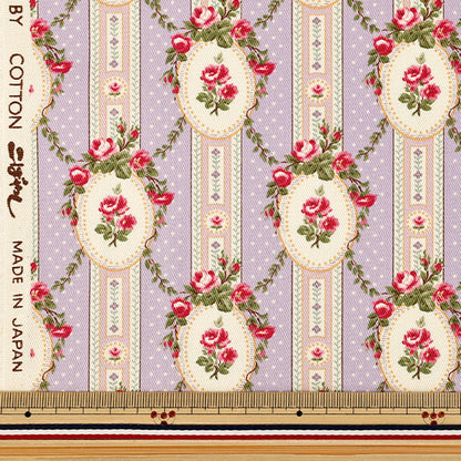 [À partir de la quantité 5] Tissu "Twill Rose Mademoiselle Lavande KSP4863-C" COTTON KOBAYASHI