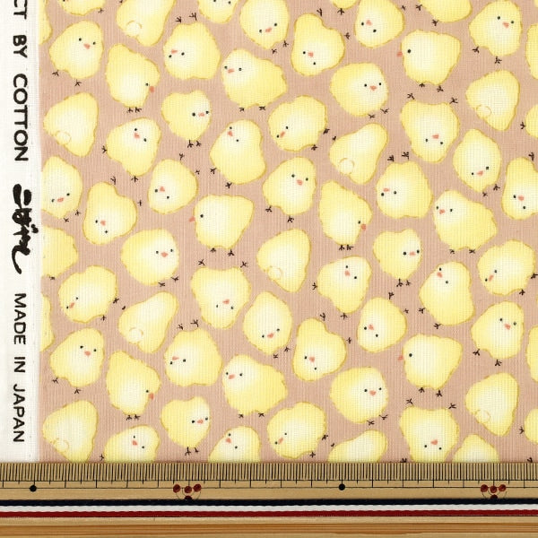 [À partir de la quantité 5] Tissu "Double gaze rose poussin KTS7218-B" COTTON KOBAYASHI