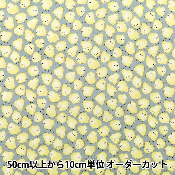 [수량 5부터] 천・원단 "더블 거즈 병아리 블루 KTS7218-C" COTTON KOBAYASHI