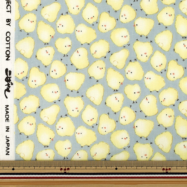[수량 5부터] 천・원단 "더블 거즈 병아리 블루 KTS7218-C" COTTON KOBAYASHI