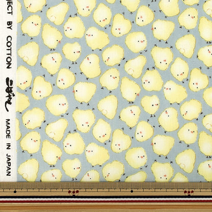 [수량 5부터] 천・원단 "더블 거즈 병아리 블루 KTS7218-C" COTTON KOBAYASHI