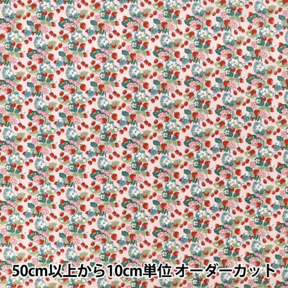 [From quantity 5] Fabric "Broad allocation strawberry pink KTS7203-B" COTTON KOBAYASHI