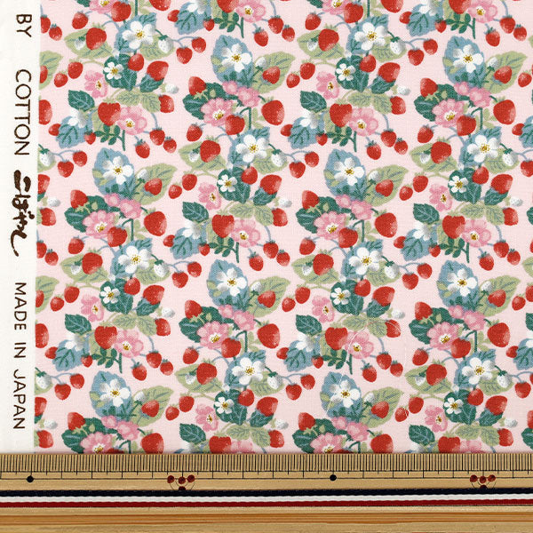 [From quantity 5] Fabric "Broad allocation strawberry pink KTS7203-B" COTTON KOBAYASHI