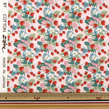 [From quantity 5] Fabric "Broad allocation strawberry pink KTS7203-B" COTTON KOBAYASHI