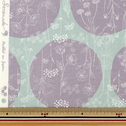 [Ab Menge 5] Stoff "Blumen undPolka-PunkteSerenade Grey CoCo-2550-1D''