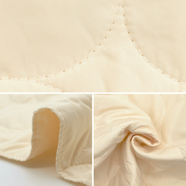【euw】nuance quilting tulle outer / beige Fabric 