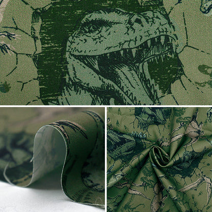 Tela "Antibacteriano, desodorizante, súper repelente al agua, repele el agua.Poliéster cortada Tela Aprox. 135 cm x 100 cm Dinosaur Green C-HP-SC-DI-GR"