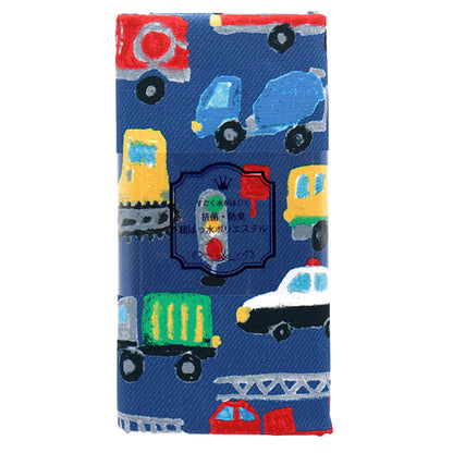 Tela "Antibacteriano, desodorizante, súper repelente al agua, repele el agua.Poliéster cortada Tela Aprox. 135 cm x 100 cm Crayon Car Navy C-HP-SC-CR-NV"