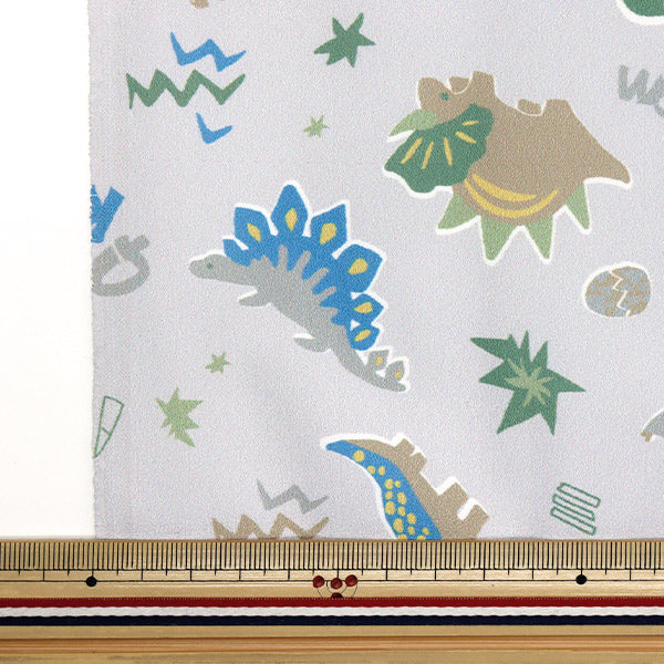 織物 “抗菌，除臭，超級防水聚酯，可排除水。 剪布 大約135厘米x 100厘米五顏六色的恐龍灰色C-HP-SC-Co-gy"