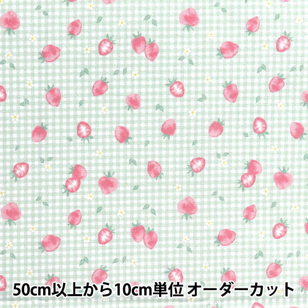 천・원단 "물을 방출하는 항균, 탈취제, 슈퍼 워터 리포터 폴리 에스테르. 컷 천 대략 135cm x 100cm 딸기 검사 Mint C-HP-SC-ST-MT"