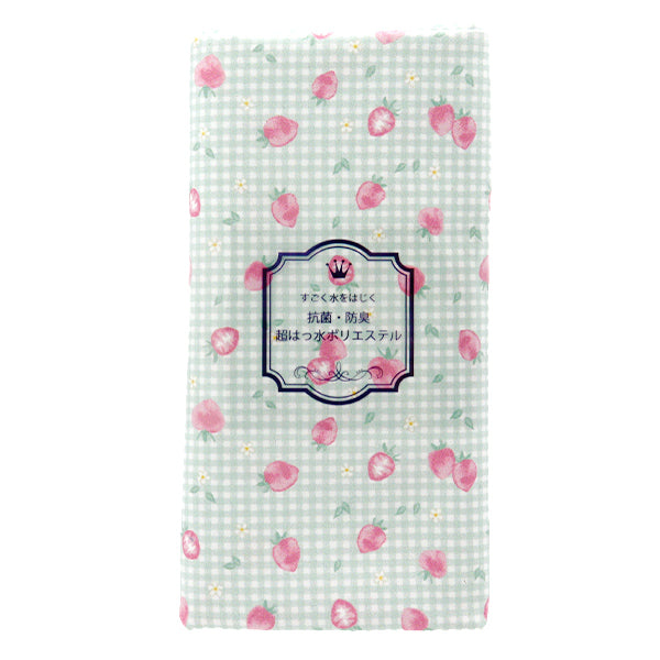 천・원단 "물을 방출하는 항균, 탈취제, 슈퍼 워터 리포터 폴리 에스테르. 컷 천 대략 135cm x 100cm 딸기 검사 Mint C-HP-SC-ST-MT"