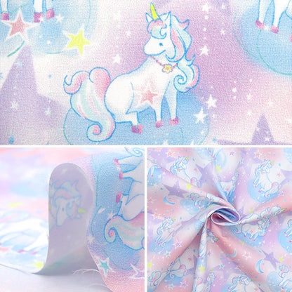Tela "Antibacteriano, desodorizante, súper repelente al agua, repele el agua.Poliéster cortada Tela Aprox. 135 cm x 100cm unicornio rosa C-HP-SC-un-PK"
