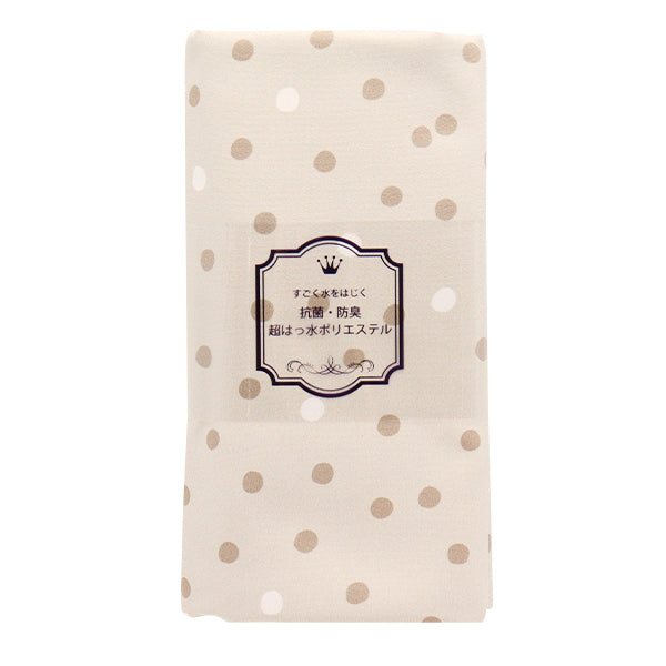 Tissu «Antibactérien, désodorisant, super répulsif en eau, repousse l'eau.polyester Tissu coupé Env. 135 cm x 100 cm point beige c-hp-sc-do-be-be"