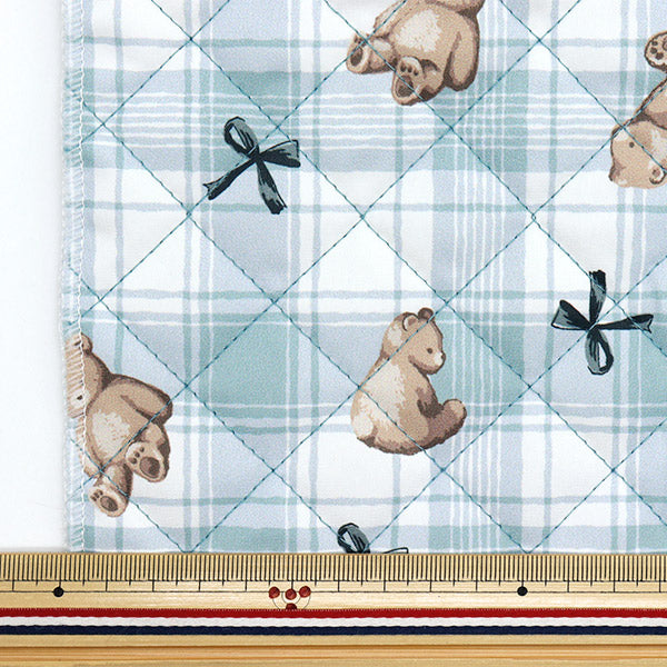 الأقمشة "لحاف بوليستر مضاد للبكتيريا ، حافز فائقة الماء الذي يصد الماء قماش مقطوع تقريبا. 128 سم × 80 سم تيدي الدب تحقق من الأزرق CQHP-SC-TE-Bl-bl"