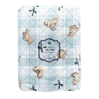 الأقمشة "لحاف بوليستر مضاد للبكتيريا ، حافز فائقة الماء الذي يصد الماء قماش مقطوع تقريبا. 128 سم × 80 سم تيدي الدب تحقق من الأزرق CQHP-SC-TE-Bl-bl"