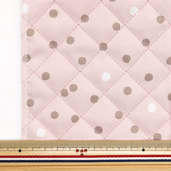 生地 『すごく水をはじく抗菌防臭超撥水ポリエステルキルト カットクロス 約128cm×80cm ドット ピンク CQHP-SC-DO-PK』