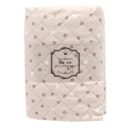 生地 『すごく水をはじく抗菌防臭超撥水ポリエステルキルト カットクロス 約128cm×80cm ドット ベージュ CQHP-SC-DO-BE』