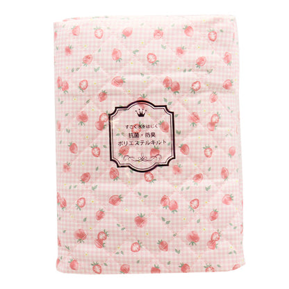 生地 『すごく水をはじく抗菌防臭超撥水ポリエステルキルト カットクロス 約128cm×80cm ストロベリーチェック ピンク CQHP-SC-ST-PK』