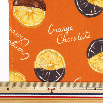 Tela "Super agua repelente"Poliéster Diseñador de patrones Maya Series Chocolate naranja cortada Tela Aprox. 135 cm x 100 cm Cinma-o"