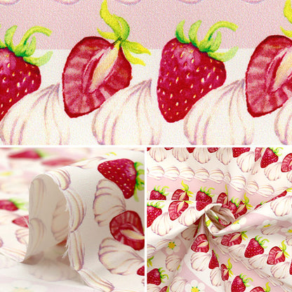 الأقمشة "Super Water-Rebellent Polyester Pattern Series Maya Series Cake Strawberry Cake قماش مقطوع تقريبا. 135 سم × 100 سم CINMA-IC"