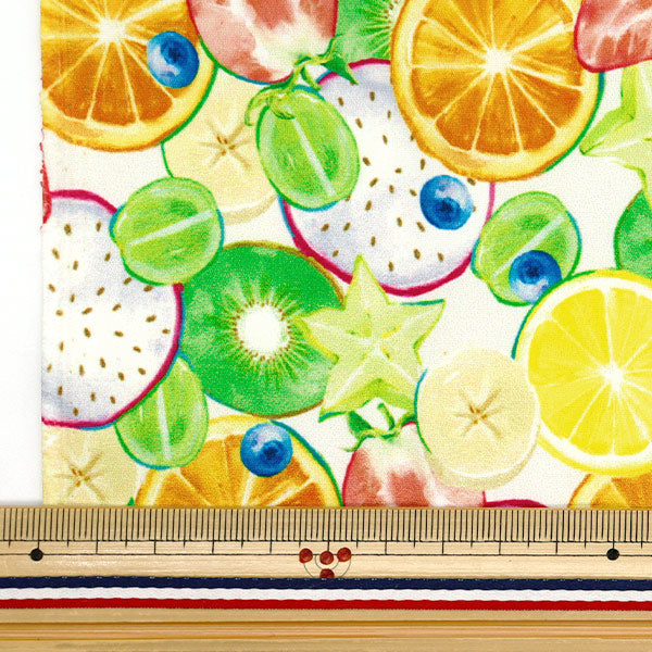 Tela "Super agua repelente"Poliéster Pattern designer maya series fruit cortada Tela Aprox. 135 cm x 100 cm Cinma-frr"