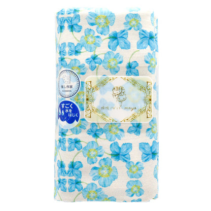 الأقمشة "Super Water-Respellent Portyser Pattern Series Maya Series Blue Poppy قماش مقطوع تقريبا. 135 سم × 100 سم سينما-أسود"