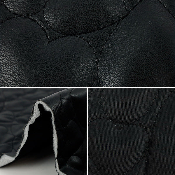 Fabric "Synthetic leather quiltCut Cloth Large Heart Approx. 65 x 80cm Black CQ-GO-HB-BK"