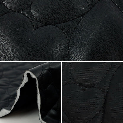 Fabric "Synthetic leather quiltCut Cloth Large Heart Approx. 65 x 80cm Black CQ-GO-HB-BK"
