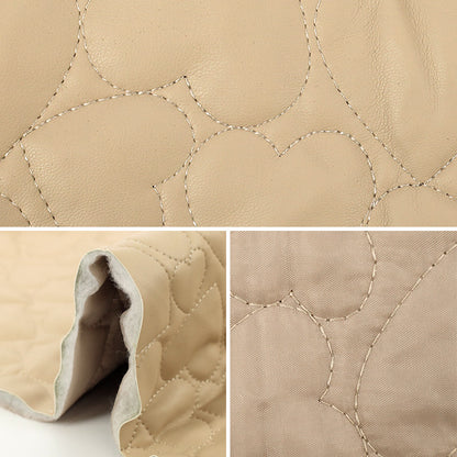 Fabric "Synthetic leather quiltCut Cloth Large Heart Approx. 65 x 80cm Beige CQ-GO-HB-BE"